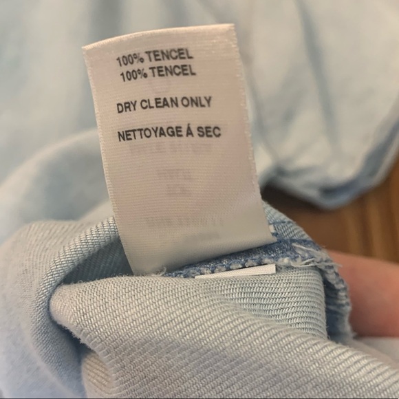 Anthropologie Amadi Chambray Tunic V-Neck Top - Picture 7 of 8